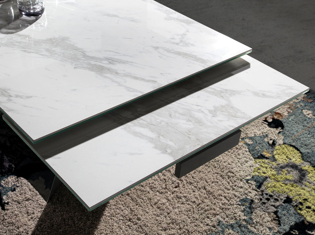 Japandi Marmeren Eettafel Engaru ™ ~ Uitschuifbaar