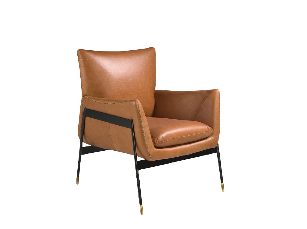 Japandi Fauteuil Kohoku ™ ~ Bruin runderleer