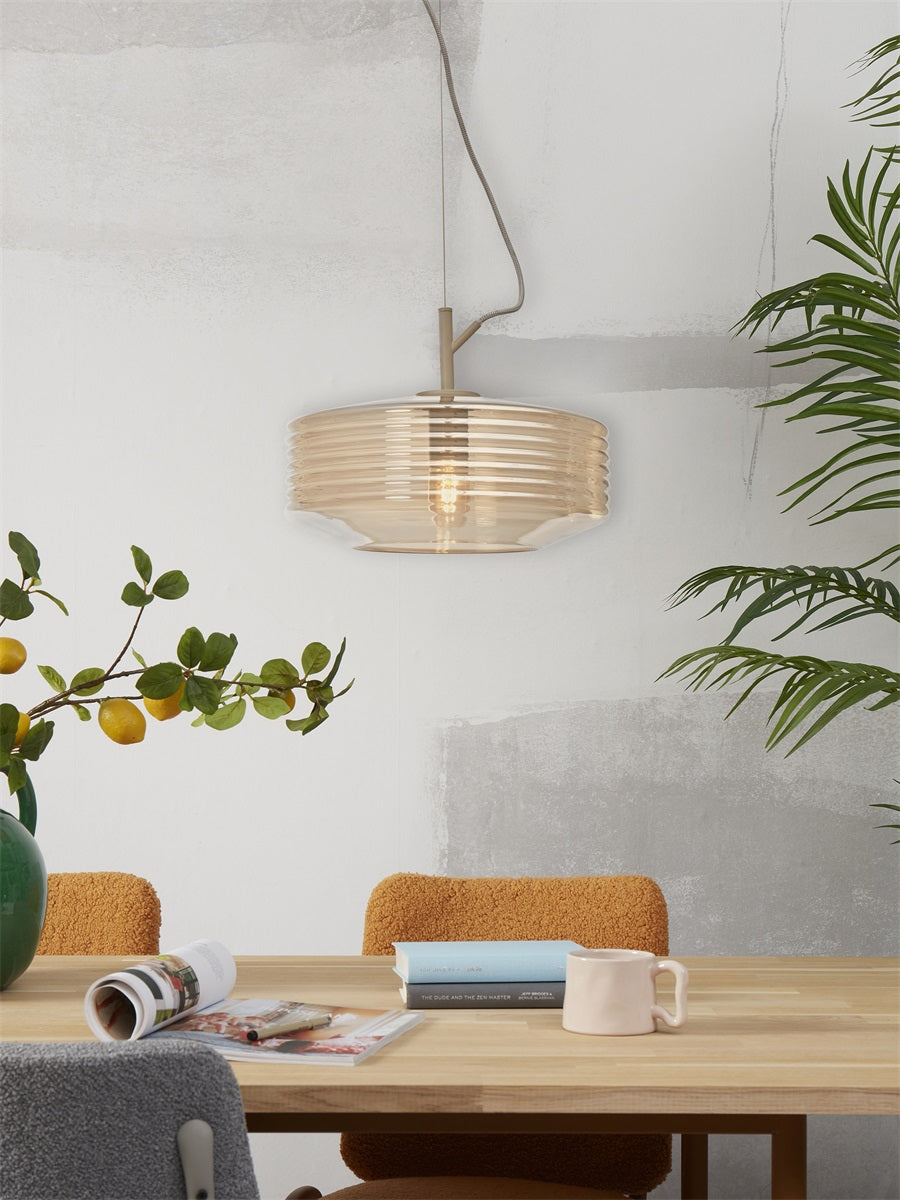 Hanglamp Verona Ribbel Amber