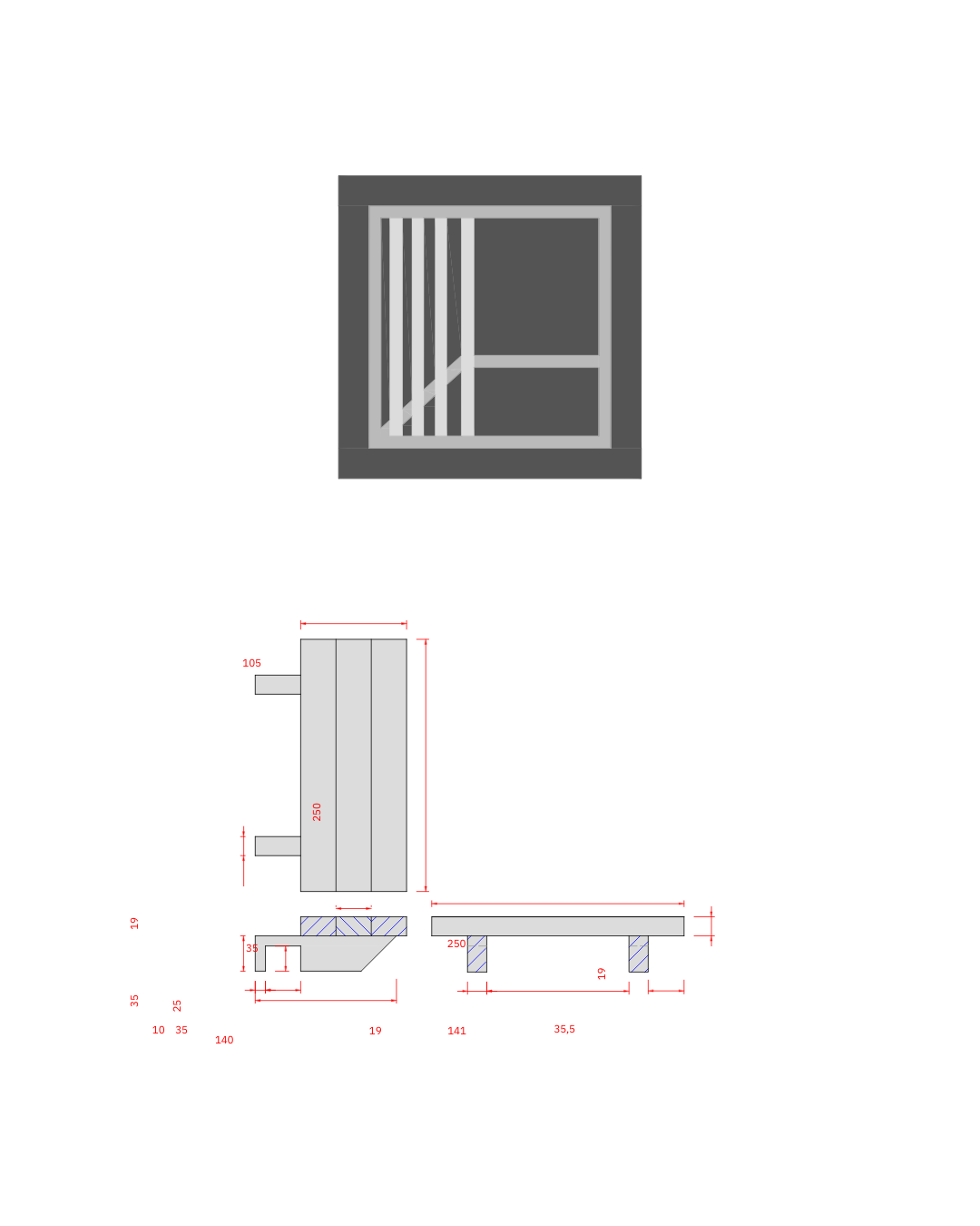 Massief Eiken Inhaakrekjes voor Roomdivider – Set van 2
