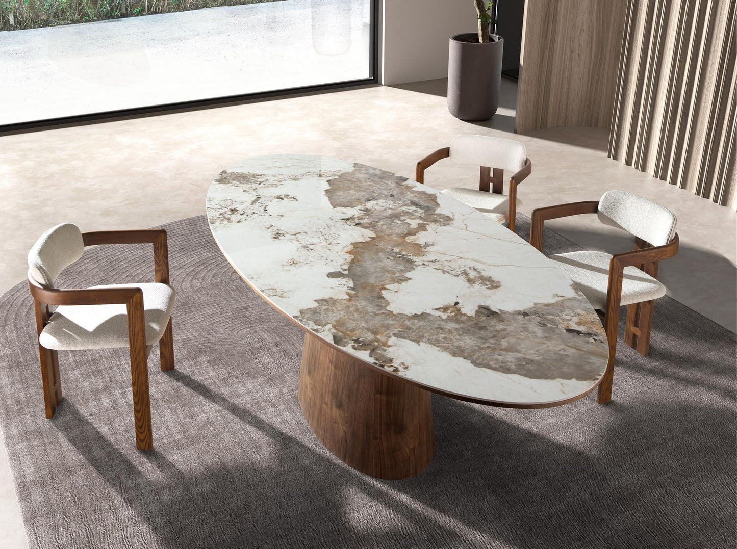 Japandi Eettafel Harima ™ ~ Keramisch