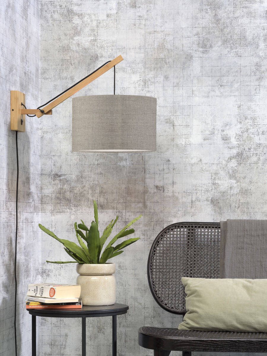 Wandlamp Andes S Naturel/Donker Linnen