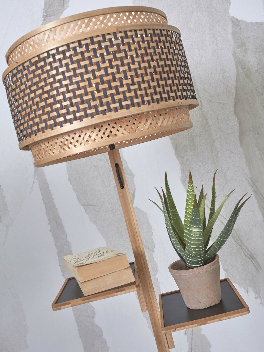 Vloerlamp Bhutan/Plank Naturel