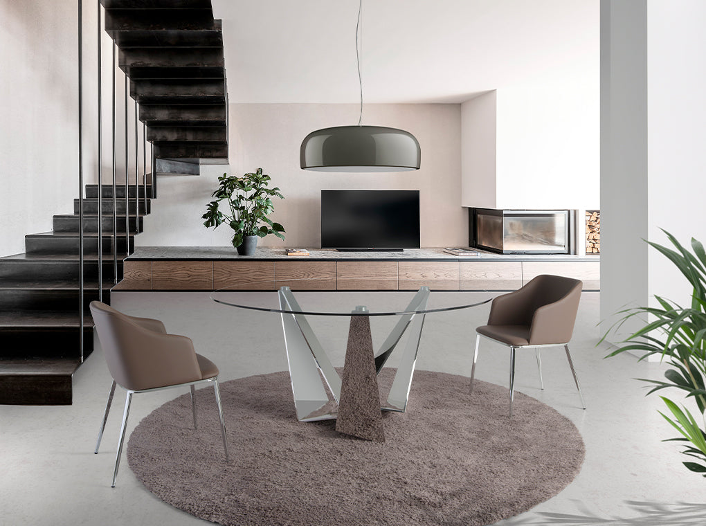 Japandi Eettafel Origami ™ ~ Chroom