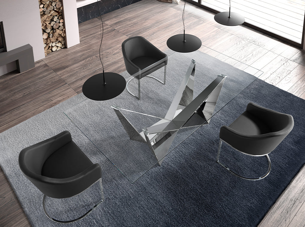 Japandi Eettafel Kasagi ™  ~ Chroom
