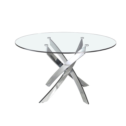 Japandi Eettafel Katana ™ ~ Rond Chroom