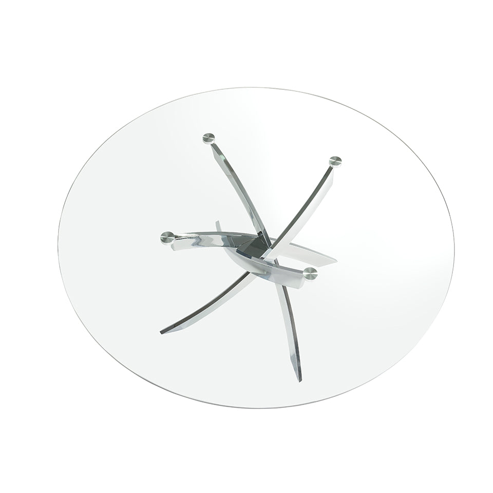Japandi Eettafel Katana ™ ~ Rond Chroom