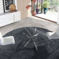 Japandi Eettafel Katana ™ ~ Rond Chroom