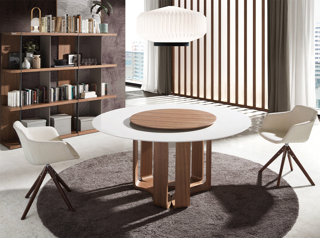 Japandi Eettafel Calacatta 150Ø ™