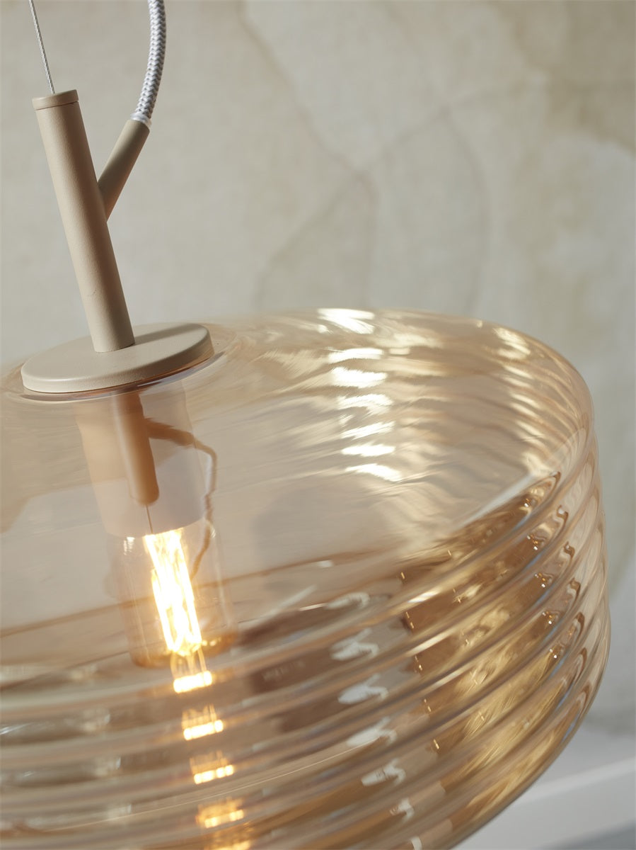 Hanglamp Verona Ribbel Amber