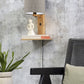 Wandlamp Andes Naturel/Donker Linnen met plank