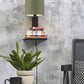Wandlamp Andes Zwart/Groen met plank