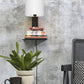 Wandlamp Andes Zwart/Wit met plank