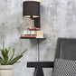 Wandlamp Andes Zwart/Zwart met plank