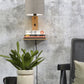 Wandlamp Andes Naturel/Donker Linnen met plank