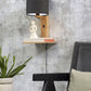 Wandlamp Andes Naturel/Donkergrijs met plank
