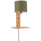 Wandlamp Andes Naturel/Groen met plank