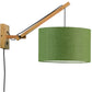 Wandlamp Andes S Naturel/Groen