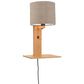 Wandlamp Andes Naturel/Donker Linnen met plank