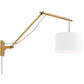 Wandlamp Andes L Naturel/Wit