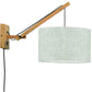 Wandlamp Andes S Naturel/Licht Linnen