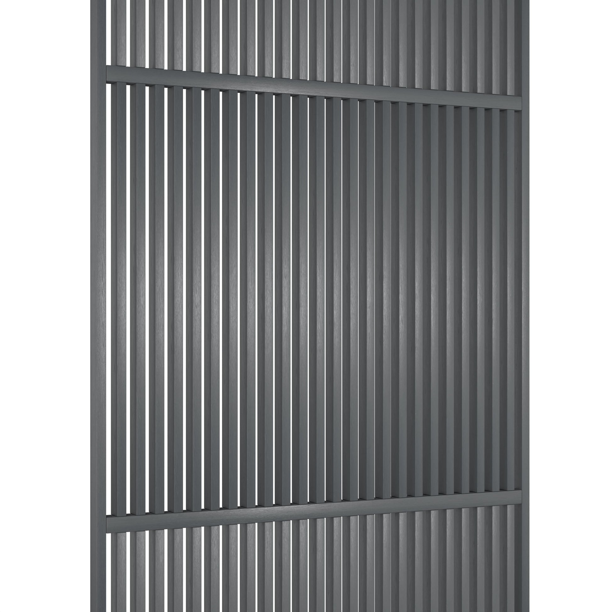 Elegante houten roomdivider van massief eikenhout in RAL7021, model Original®. Een stijlvolle en praktische toevoeging aan elk interieurontwerp