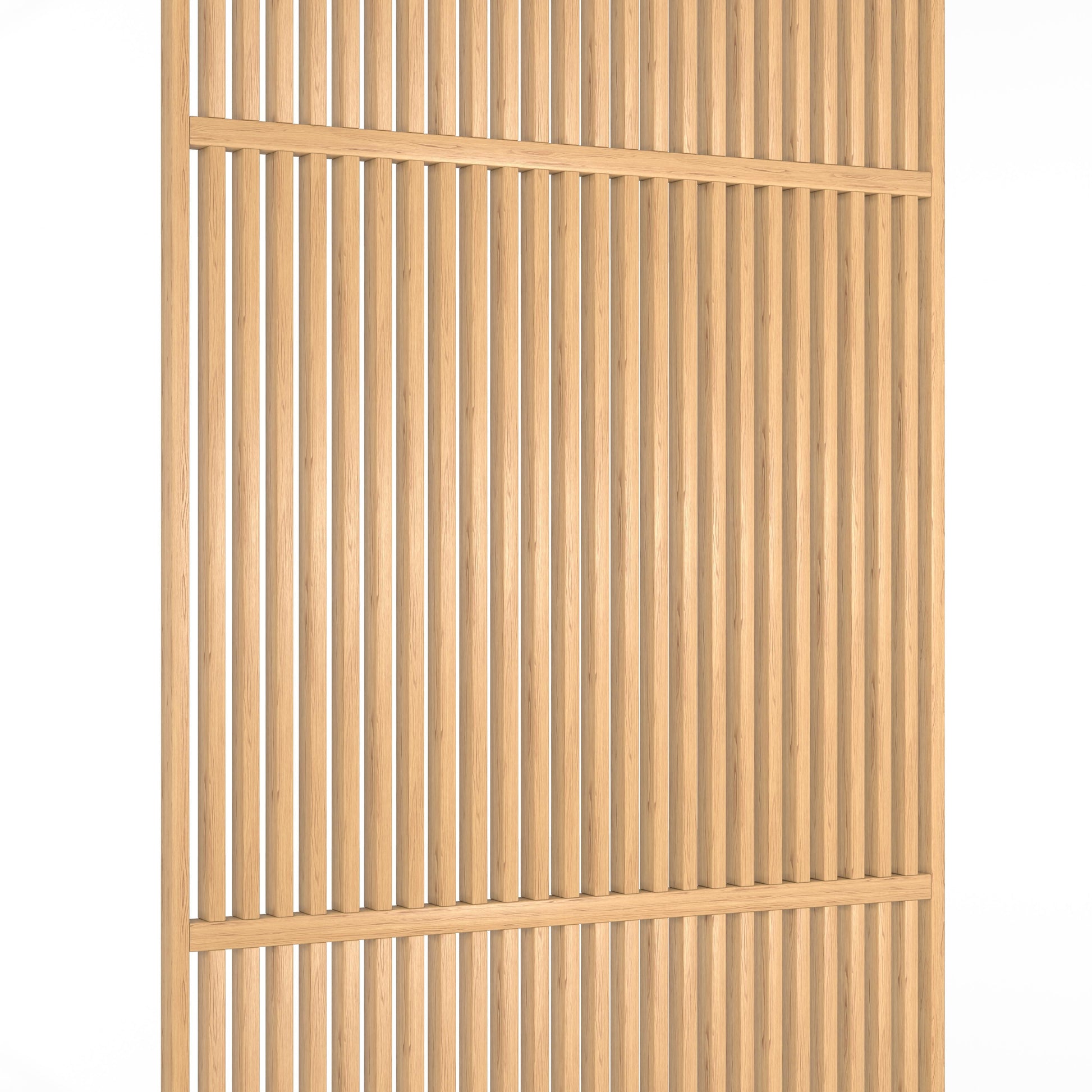 Elegante houten roomdivider, blank gelakt massief eikenhout, model Original®. Een stijlvolle en praktische toevoeging aan elk interieurontwerp