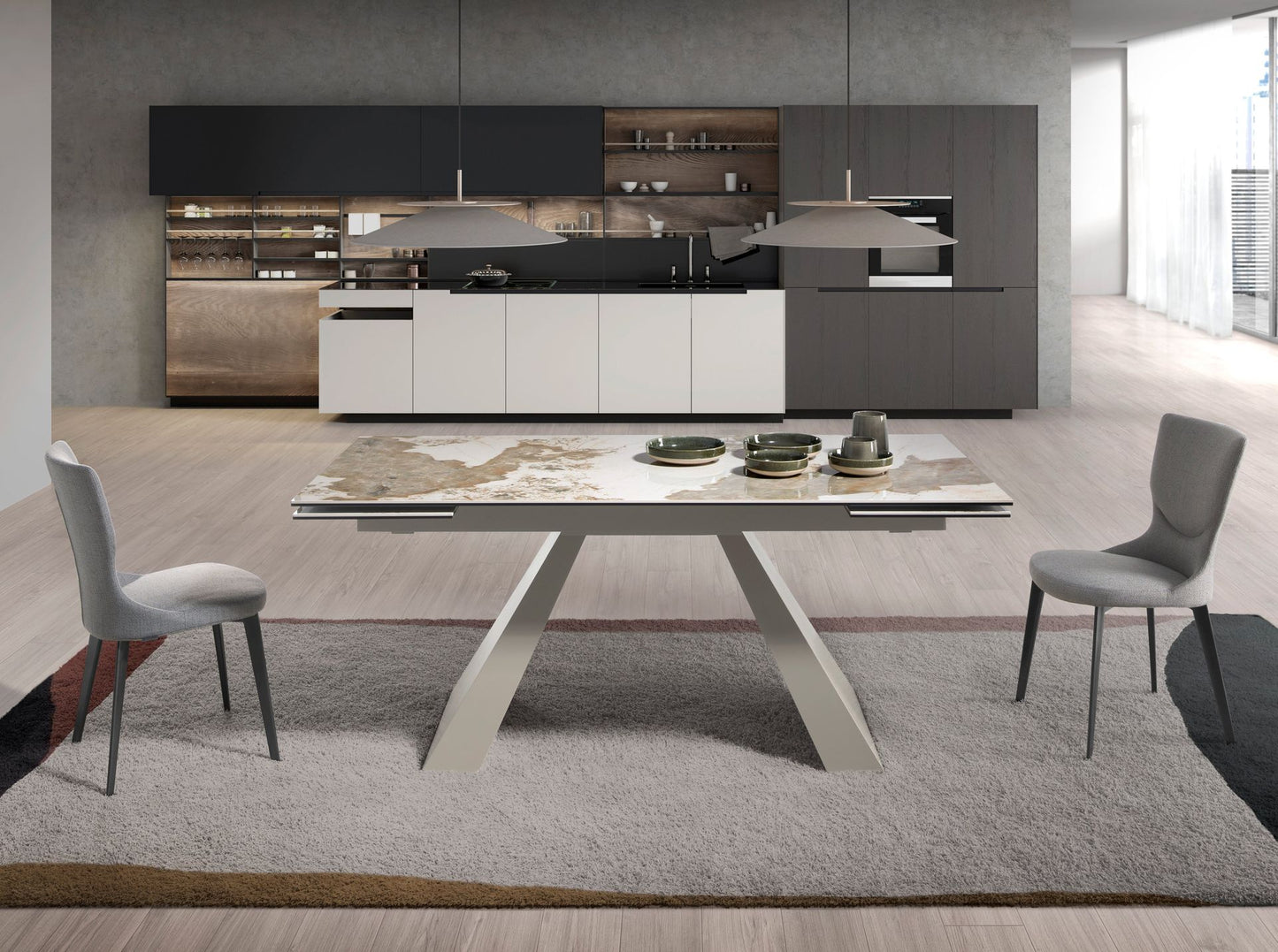 Japandi Eettafel Akuba ™ ~ Uitschuifbaar