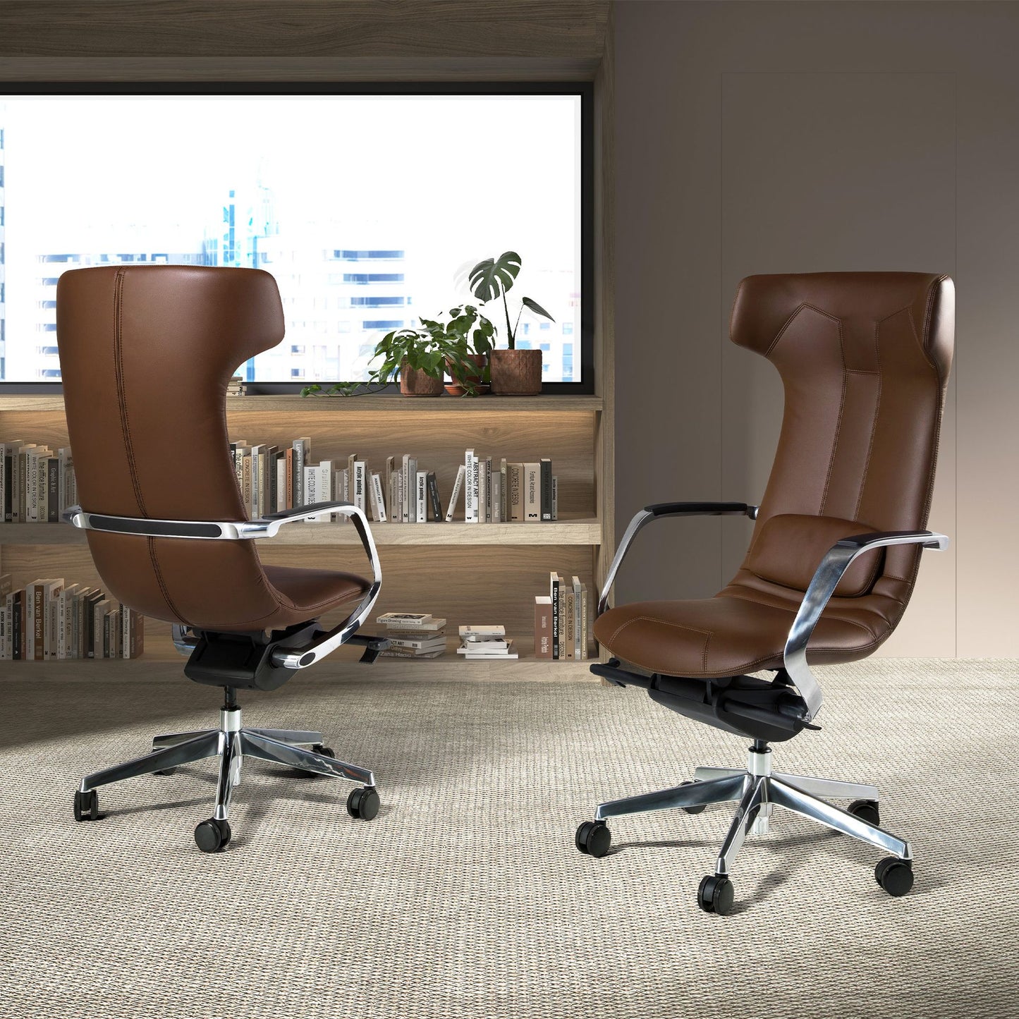 Japandi Bureaustoel Sigal ™ ~ Bruin