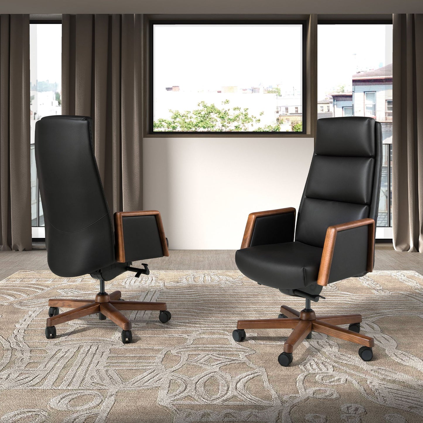 Japandi Bureaustoel Kema ™ ~ Zwart