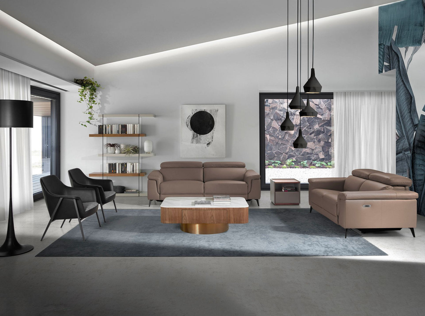 Japandi Bank Chatan ™ ~ Relax Driezitter Grijs