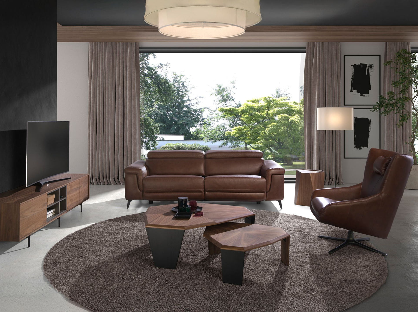 Japandi Bank Chatan ™ ~ Relax Driezitter Bruin