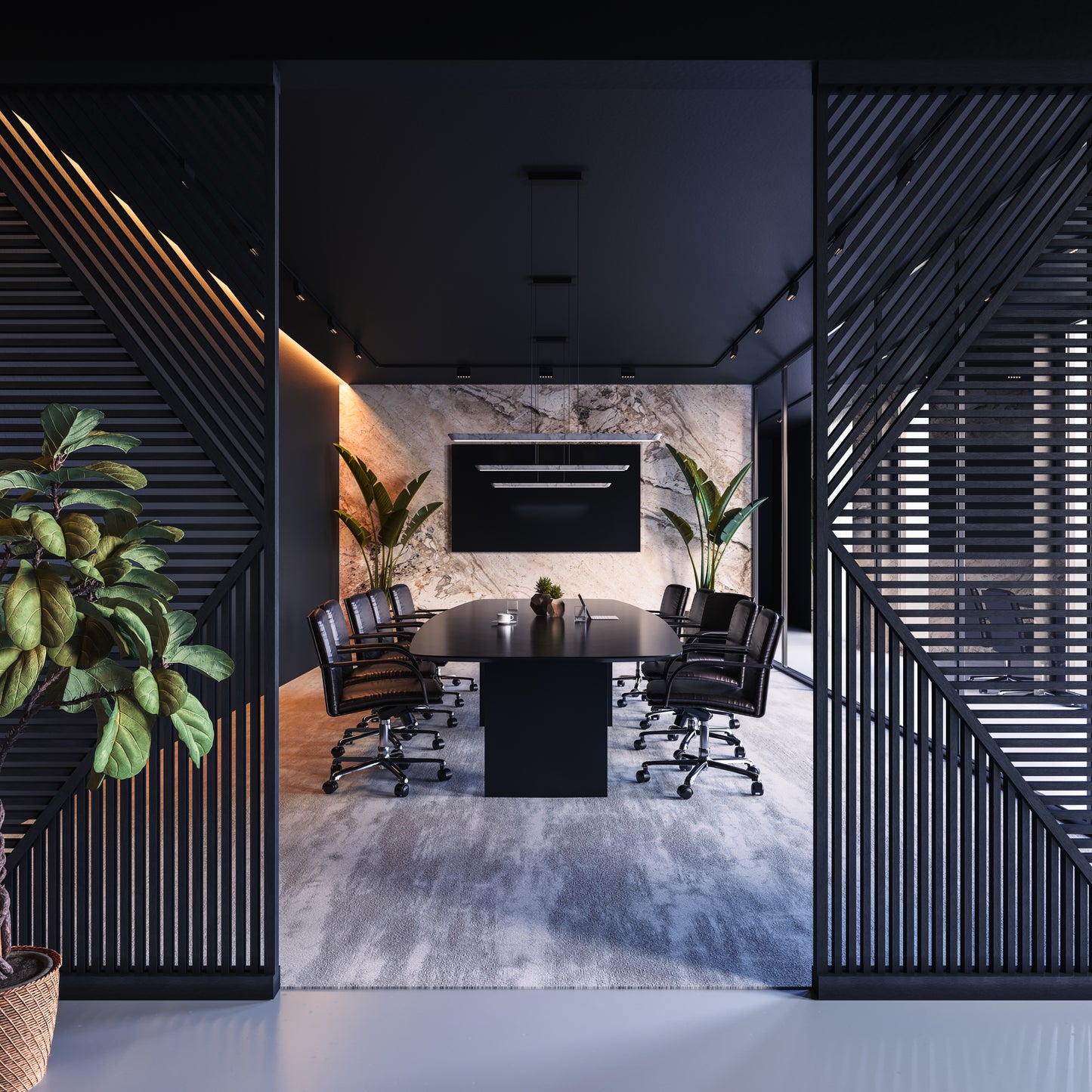 Japandi Roomdivider Shibuya ™  ~ Zwart