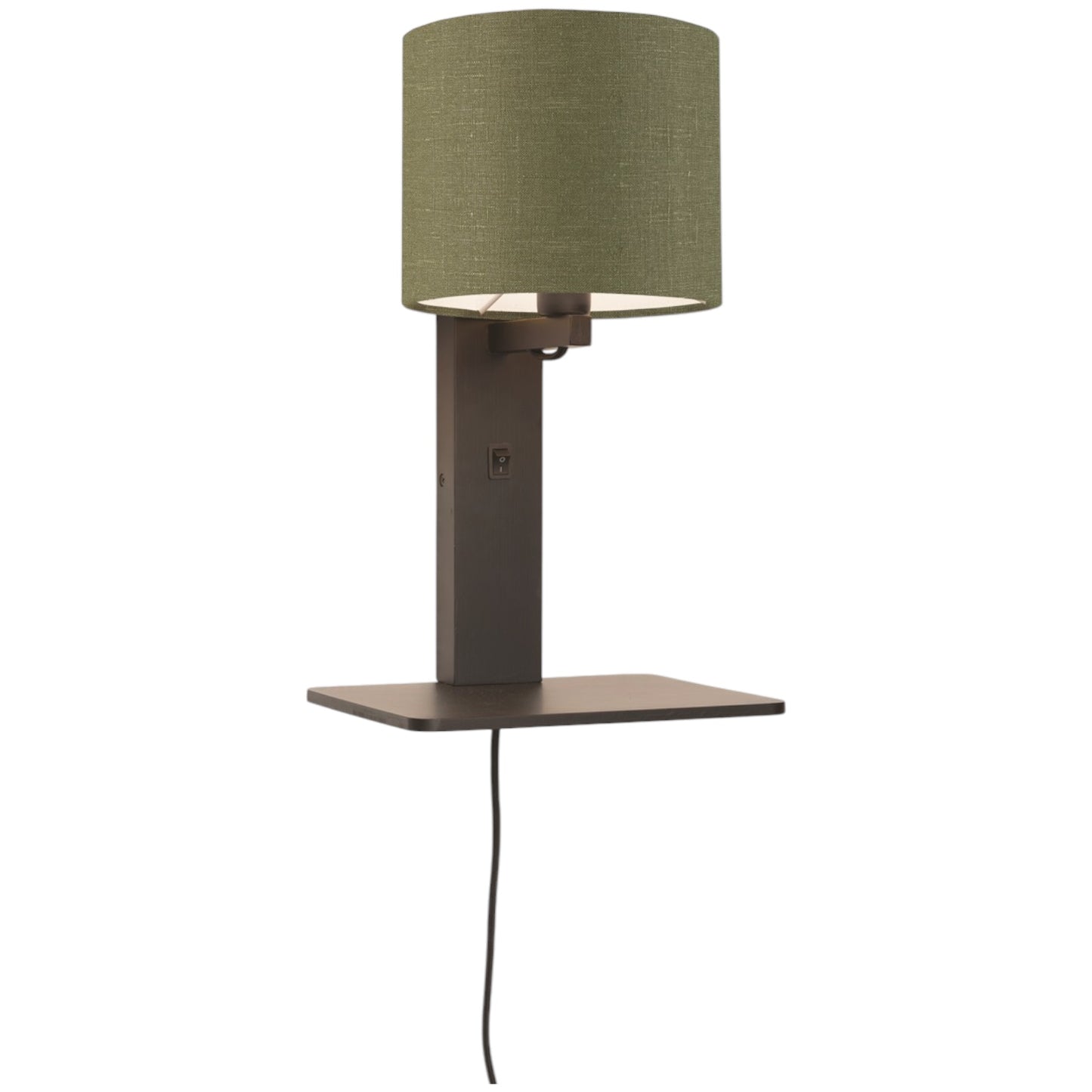Wandlamp Andes Zwart/Groen met plank