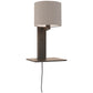 Wandlamp Andes Zwart/Lichtgrijs met plank