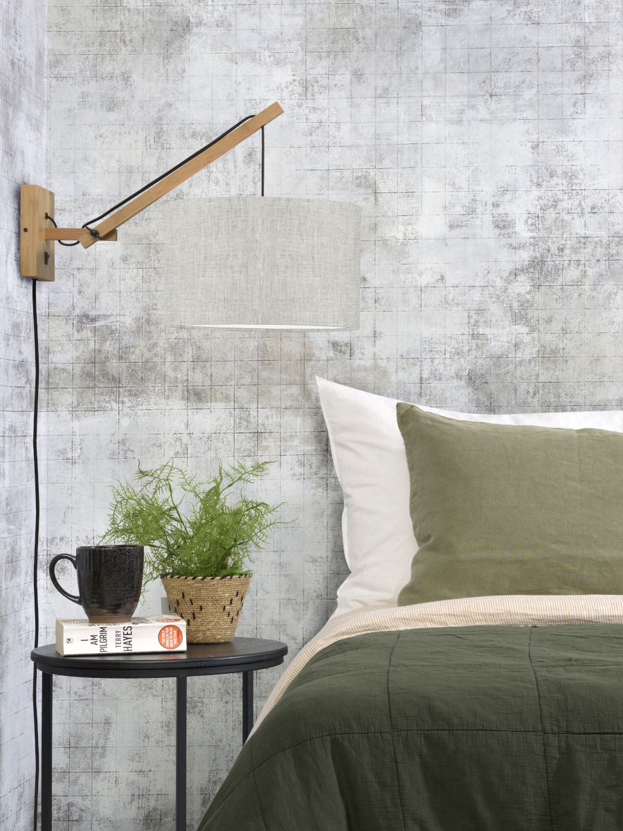 Wandlamp Andes S Naturel/Licht Linnen
