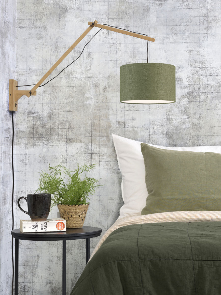 Wandlamp Andes L Naturel/Groen